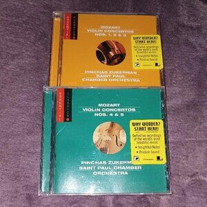 Mozart CD Lot of 2 Violin Concertos 1, 2, 3, 4 & 5 Classical Music